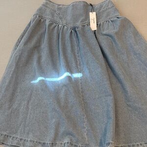 Light Blue A-Line Skirt